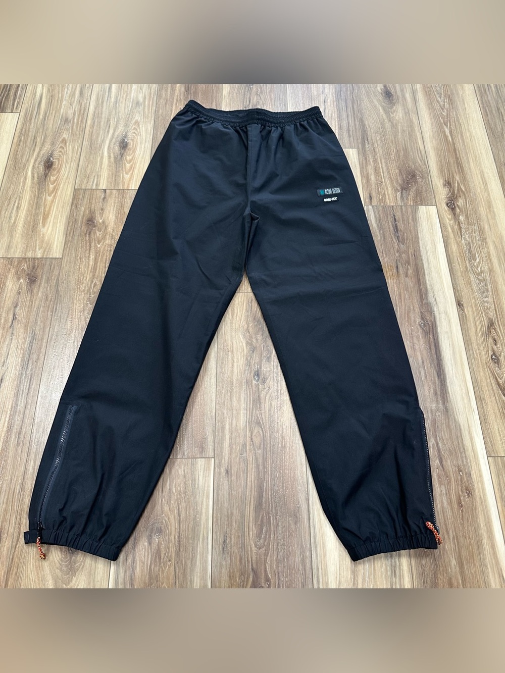 Vintage 90s Alpine Design GoreTex Waterproof Snow Ski Rain Pants, Black, Medium